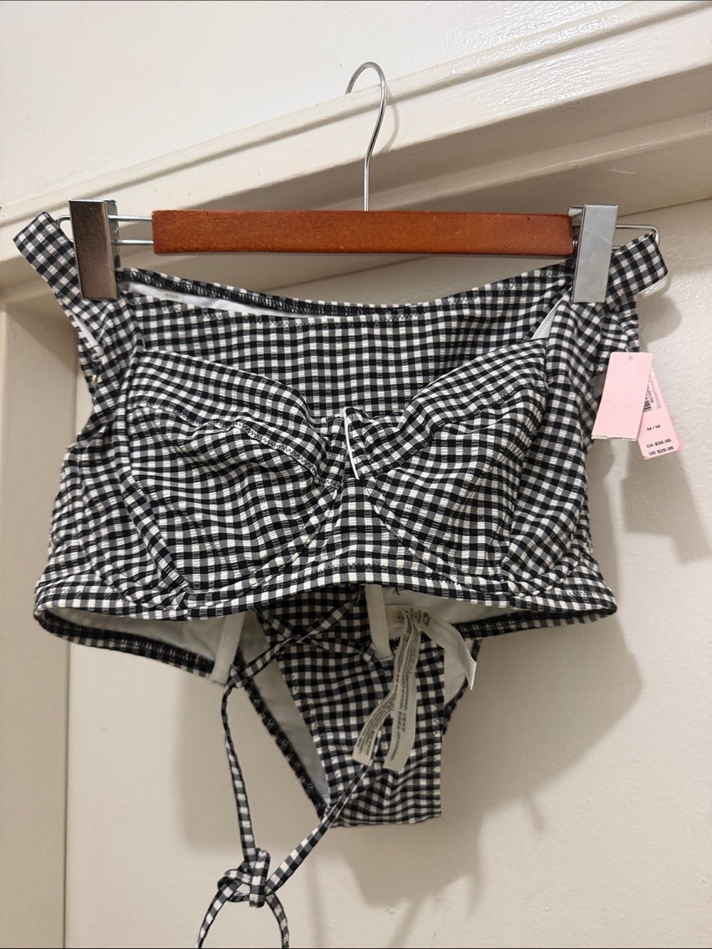 Victoria's Secret Black & White Gingham Bikini Set